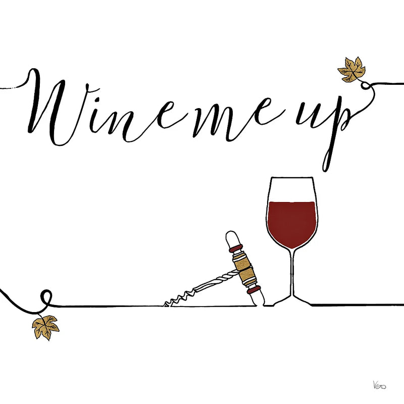 Underlined Wine VII by Veronique Charron. SKU 33709a. Archival Giclee Fine art print for wall decor.
