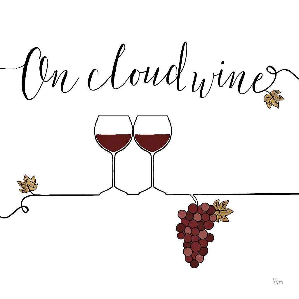 Underlined Wine VIII by Veronique Charron. SKU 33710a. Archival Giclee Fine art print for wall decor.