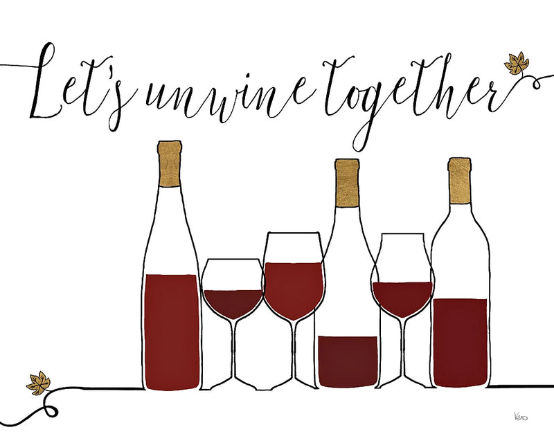Underlined Wine X by Veronique Charron