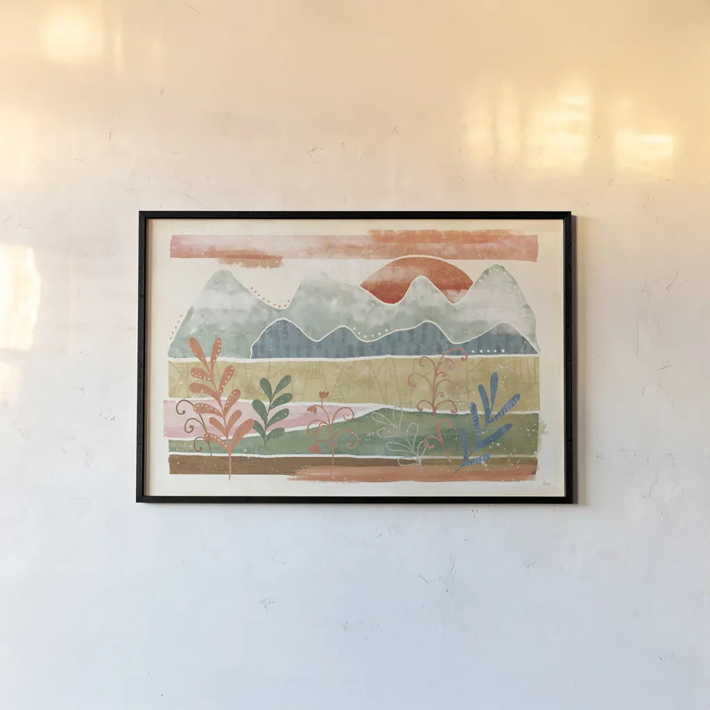 Vista I by Veronique Charron. shown as a paper print in a black flame. Available as a archival giclee rolled canvas, fine art paper, or poster print. SKU 63575i.