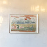 Vista I by Veronique Charron. shown as a paper print in a white frame. Available as a archival giclee rolled canvas, fine art paper, or poster print. SKU 63575i.