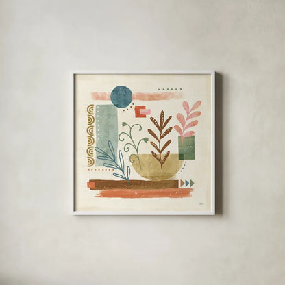 Vista II by Veronique Charron. Shown in a crisp white glass frame for a clean and minimalist style. Available as an archival giclee rolled canvas, fine art paper, or poster print. SKU 63576a.