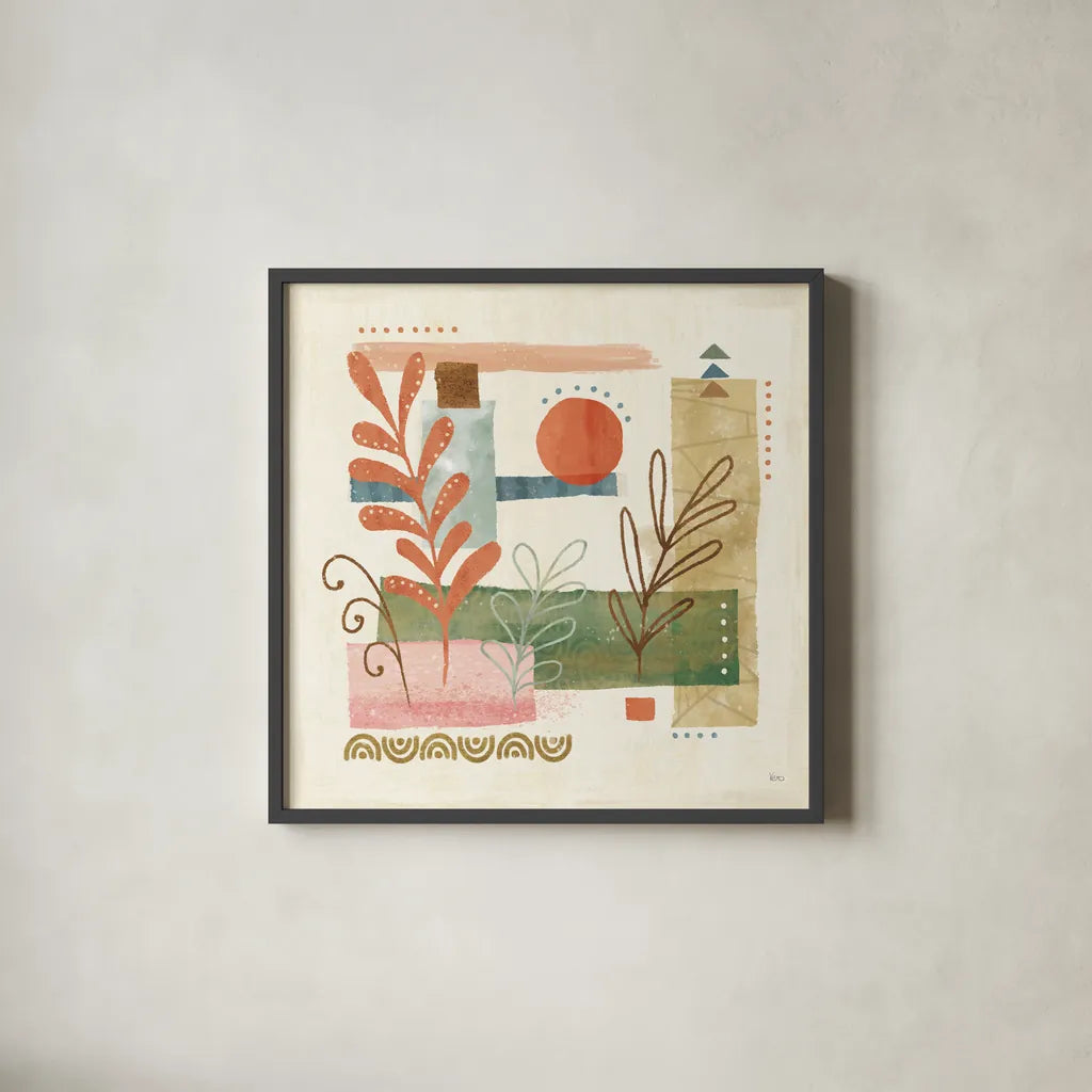 Vista III by Veronique Charron. Shown in a sleek black glass frame for a contemporary gallery look. Available as an archival giclee rolled canvas, fine art paper, or poster print. SKU 63577a.