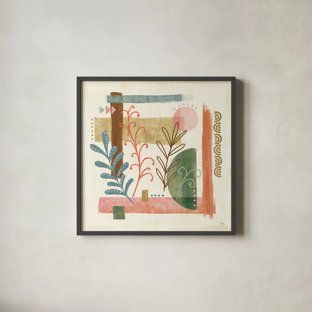 Vista IV by Veronique Charron. Shown in a sleek black glass frame for a contemporary gallery look. Available as an archival giclee rolled canvas, fine art paper, or poster print. SKU 63578a.