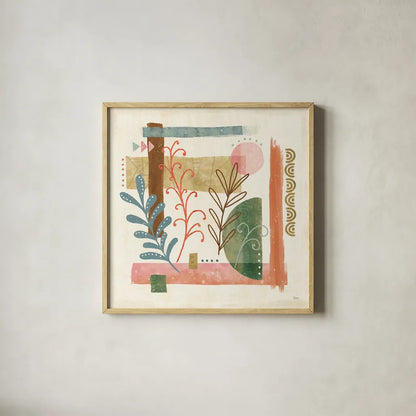 Vista IV by Veronique Charron. Shown in a natural wood glass frame for a timeless modern aesthetic. Available as an archival giclee rolled canvas, fine art paper, or poster print. SKU 63578a.