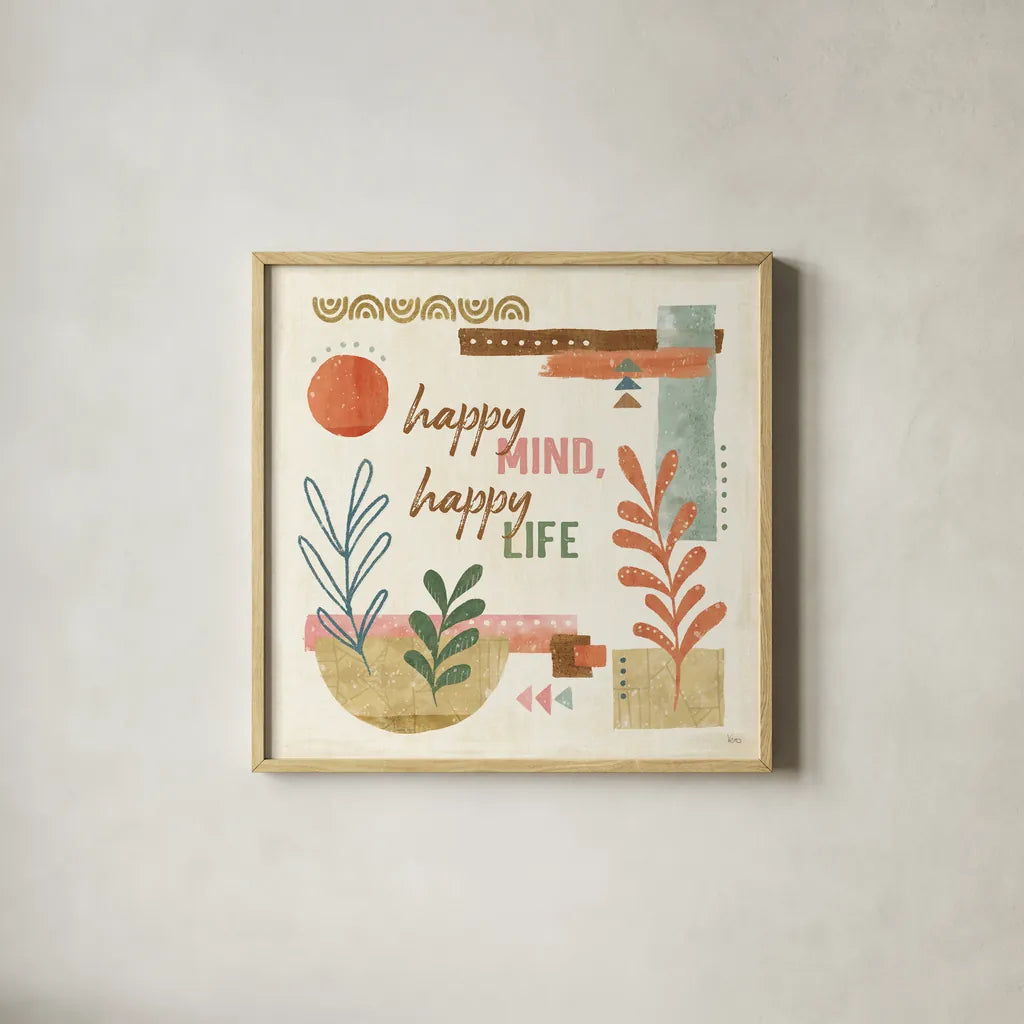 Vista VI by Veronique Charron. Shown in a natural wood glass frame for a timeless modern aesthetic. Available as an archival giclee rolled canvas, fine art paper, or poster print. SKU 63580a.