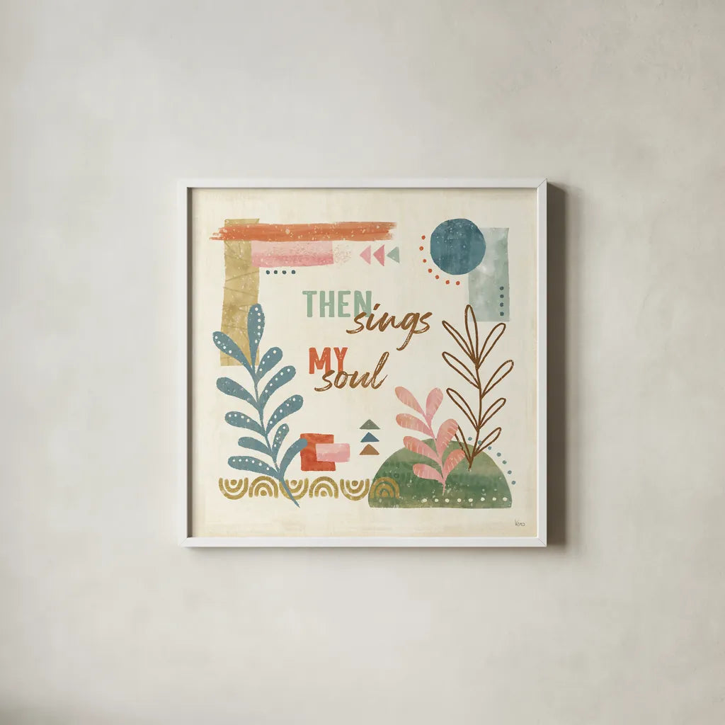 Vista VII by Veronique Charron. Shown in a crisp white glass frame for a clean and minimalist style. Available as an archival giclee rolled canvas, fine art paper, or poster print. SKU 63581a.