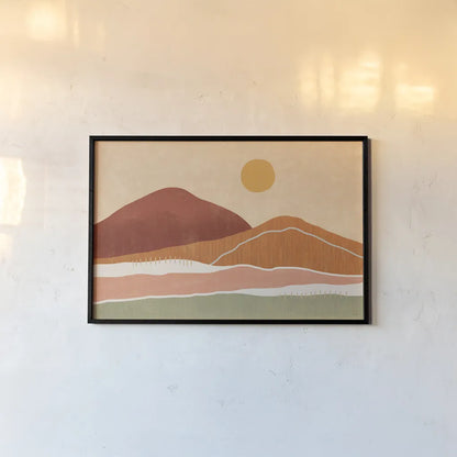 Warmscape I by Veronique Charron. shown as a paper print in a black flame. Available as a archival giclee rolled canvas, fine art paper, or poster print. SKU 74874i.