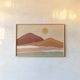 Warmscape I by Veronique Charron. shown as a paper print in a natural frame. Available as a archival giclee rolled canvas, fine art paper, or poster print. SKU 74874i.
