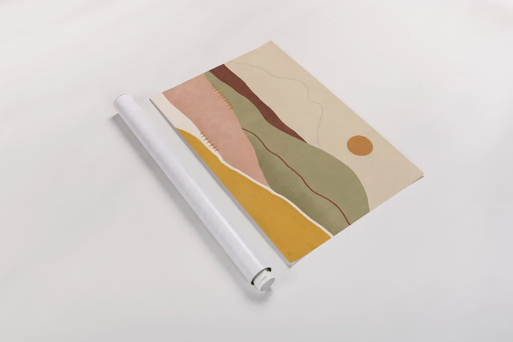 Warmscape II by Veronique Charron. shown as a rolled paper print. Available as archival giclee rolled canvas, fine art paper, or poster print. SKU 74875i.