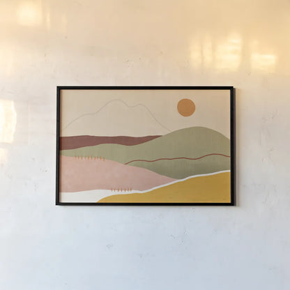 Warmscape II by Veronique Charron. shown as a paper print in a black flame. Available as a archival giclee rolled canvas, fine art paper, or poster print. SKU 74875i.