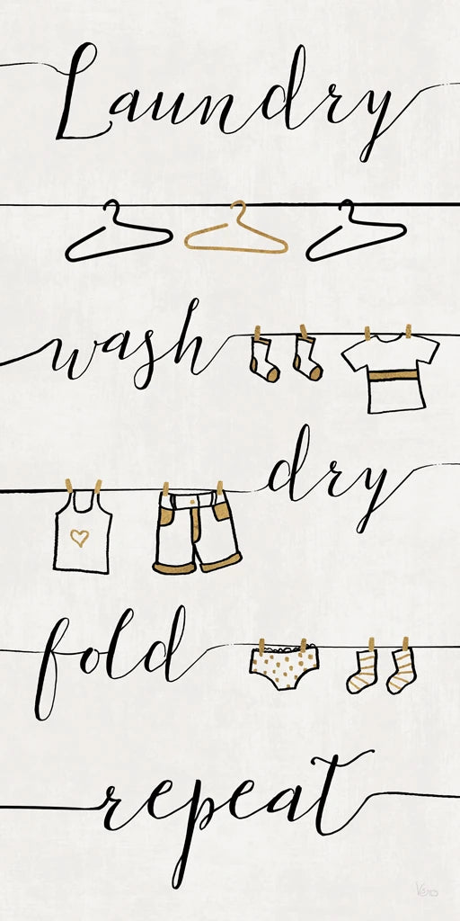 Wash and Dry White Vertical by Veronique Charron