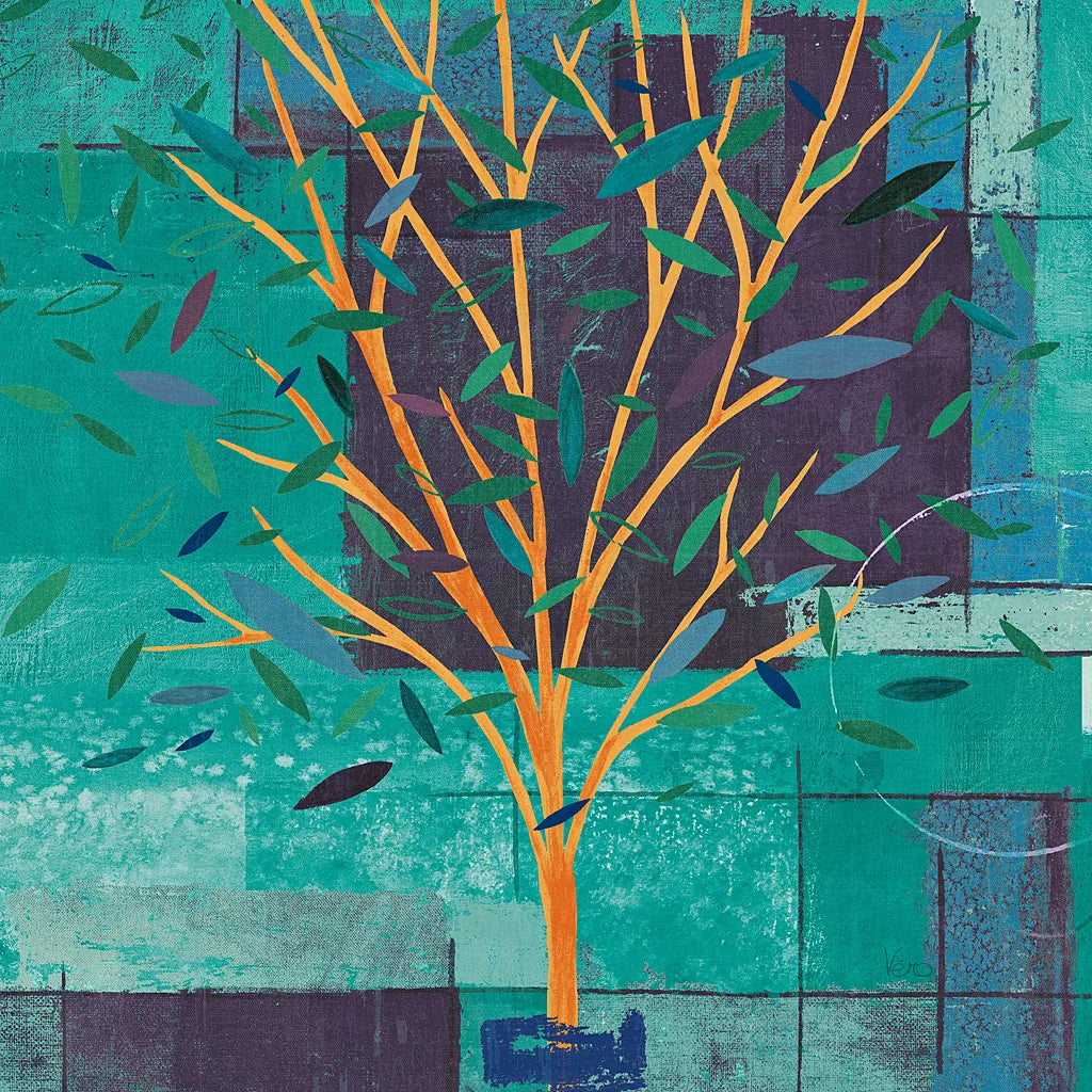 Watercolor Forest VI Peacock by Veronique Charron. SKU 21167a. Archival Giclee Fine art print for wall decor.