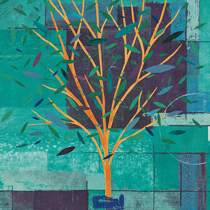 Watercolor Forest VI Peacock by Veronique Charron. SKU 21167a. Archival Giclee Fine art print for wall decor.