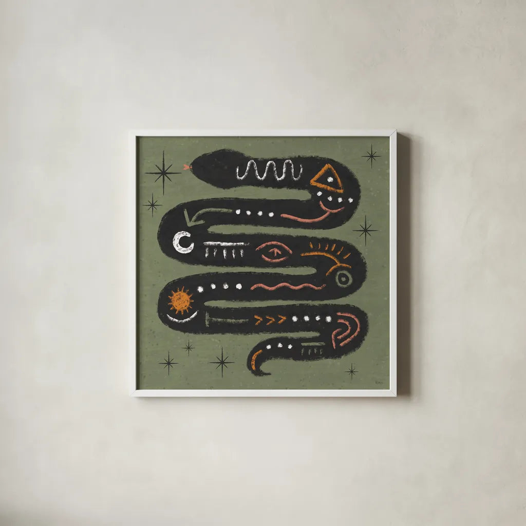 Wee Bit Wicked IV by Veronique Charron. Shown in a crisp white glass frame for a clean and minimalist style. Available as an archival giclee rolled canvas, fine art paper, or poster print. SKU 99433a.