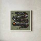 Wee Bit Wicked IV by Veronique Charron. Shown in a crisp white glass frame for a clean and minimalist style. Available as an archival giclee rolled canvas, fine art paper, or poster print. SKU 99433a.