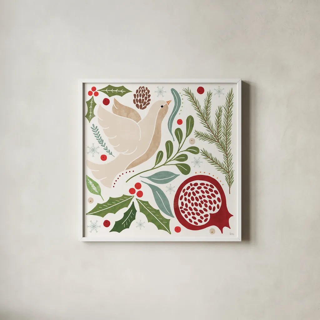 Winter Days II by Veronique Charron. Shown in a crisp white glass frame for a clean and minimalist style. Available as an archival giclee rolled canvas, fine art paper, or poster print. SKU 90550a.