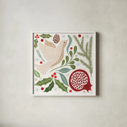 Winter Days II by Veronique Charron. Shown in a crisp white glass frame for a clean and minimalist style. Available as an archival giclee rolled canvas, fine art paper, or poster print. SKU 90550a.