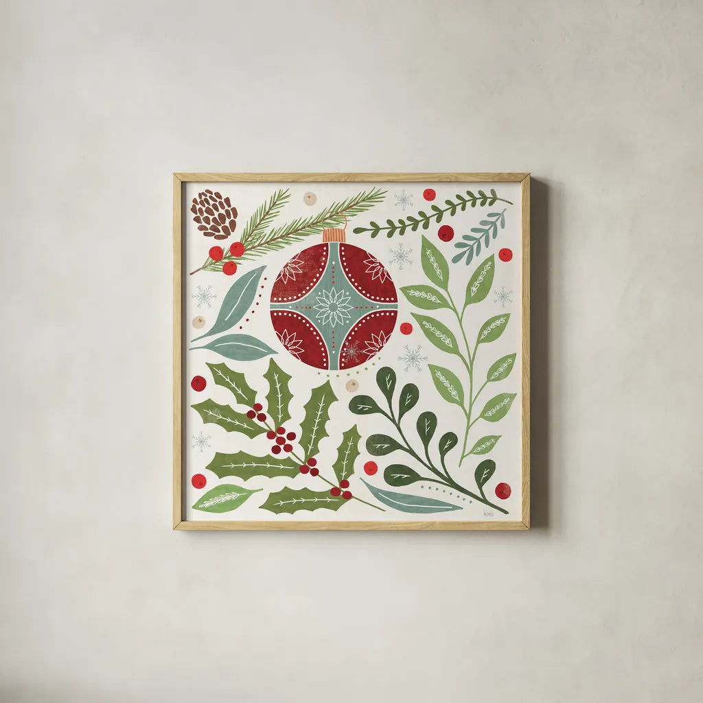 Winter Days III by Veronique Charron. Shown in a natural wood glass frame for a timeless modern aesthetic. Available as an archival giclee rolled canvas, fine art paper, or poster print. SKU 90551a.