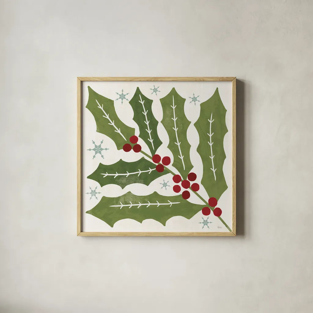 Winter Days VII by Veronique Charron. Shown in a natural wood glass frame for a timeless modern aesthetic. Available as an archival giclee rolled canvas, fine art paper, or poster print. SKU 90555a.