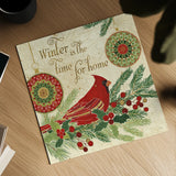 Winter Feathers V by Veronique Charron. Shown as a detailed flat fine art print, highlighting archival giclee quality. Available as an archival giclee rolled canvas, fine art paper, or poster print. SKU 26074a.