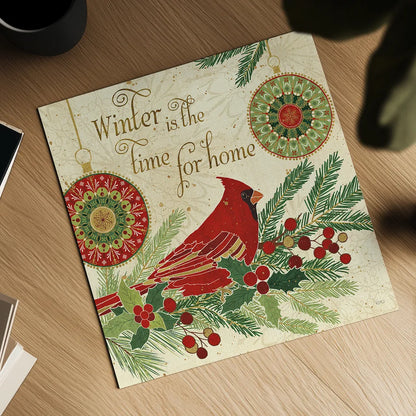 Winter Feathers V by Veronique Charron. Shown as a detailed flat fine art print, highlighting archival giclee quality. Available as an archival giclee rolled canvas, fine art paper, or poster print. SKU 26074a.