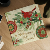 Winter Feathers VI by Veronique Charron. Shown as a detailed flat fine art print, highlighting archival giclee quality. Available as an archival giclee rolled canvas, fine art paper, or poster print. SKU 26075a.