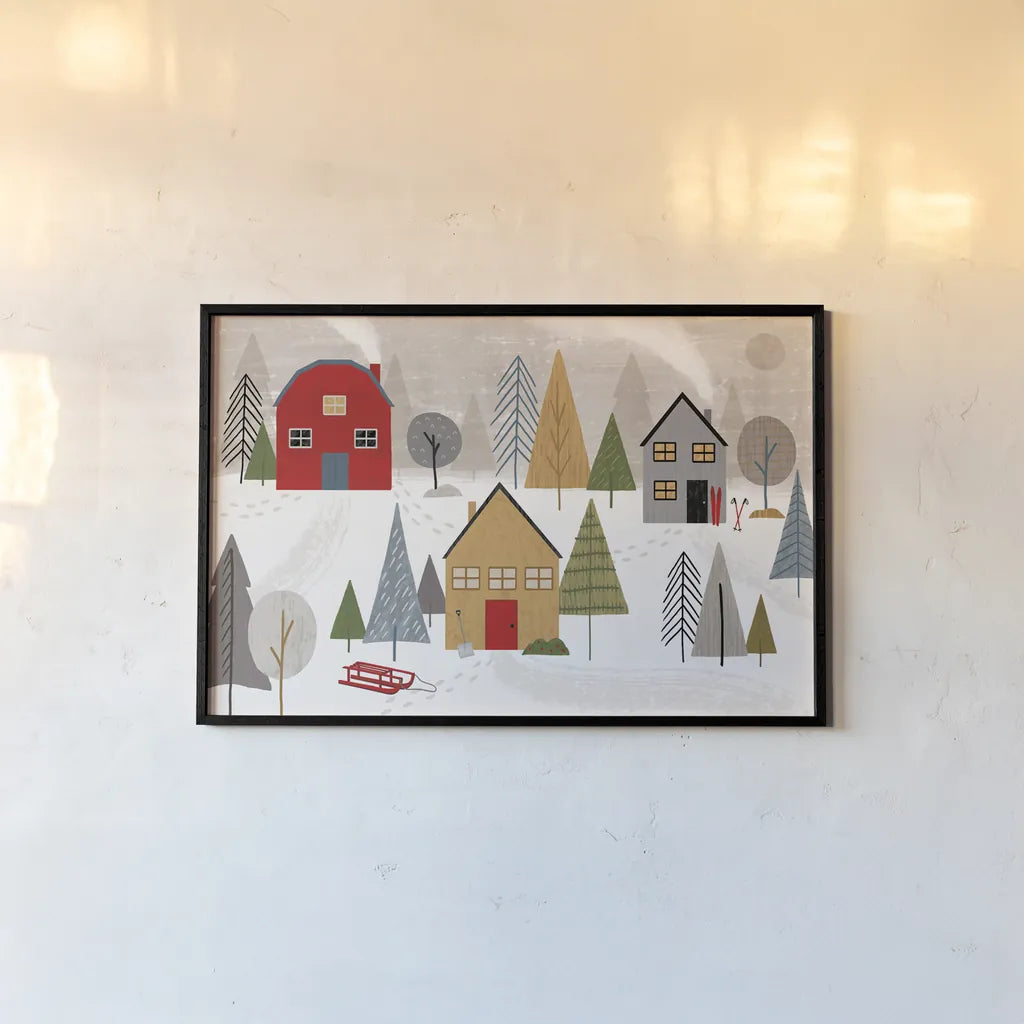 Winter Splendor I by Veronique Charron. shown as a paper print in a black flame. Available as a archival giclee rolled canvas, fine art paper, or poster print. SKU 76791i.