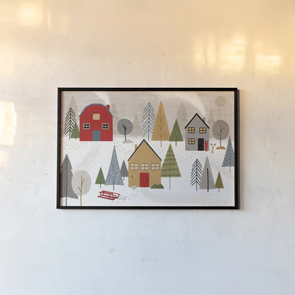 Winter Splendor I by Veronique Charron. shown as a paper print in a black flame. Available as a archival giclee rolled canvas, fine art paper, or poster print. SKU 76791i.