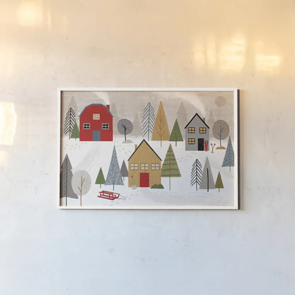 Winter Splendor I by Veronique Charron. shown as a paper print in a white frame. Available as a archival giclee rolled canvas, fine art paper, or poster print. SKU 76791i.