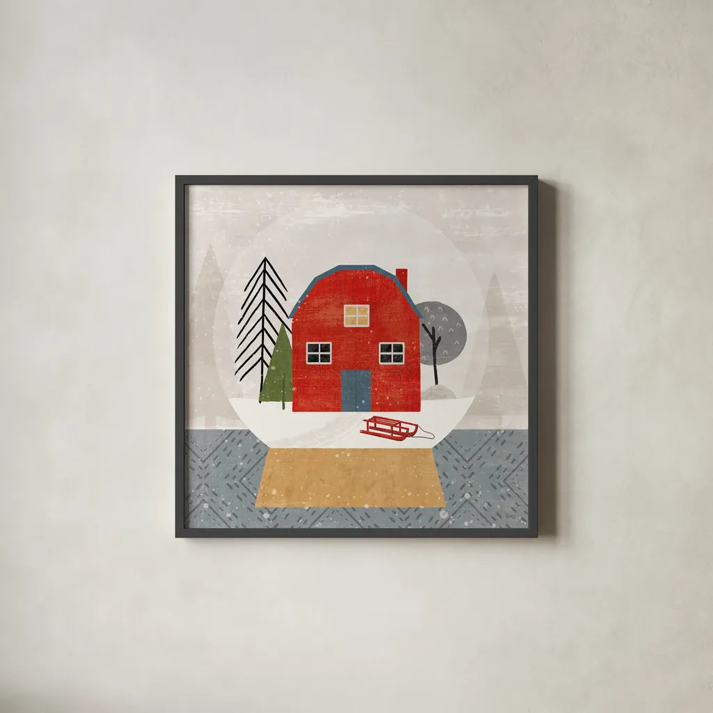 Winter Splendor IV by Veronique Charron. Shown in a sleek black glass frame for a contemporary gallery look. Available as an archival giclee rolled canvas, fine art paper, or poster print. SKU 76794a.