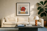 Winter Splendor IV by Veronique Charron. Displayed in a glass frame with matte in a clean modern living room. Available as an archival giclee rolled canvas, fine art paper, or poster print. SKU 76794a.