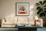 Winter Splendor V by Veronique Charron. Displayed in a glass frame with matte in a clean modern living room. Available as an archival giclee rolled canvas, fine art paper, or poster print. SKU 76795a.