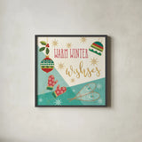 Winter Wishes I by Veronique Charron. Shown in a sleek black glass frame for a contemporary gallery look. Available as an archival giclee rolled canvas, fine art paper, or poster print. SKU 36920a.