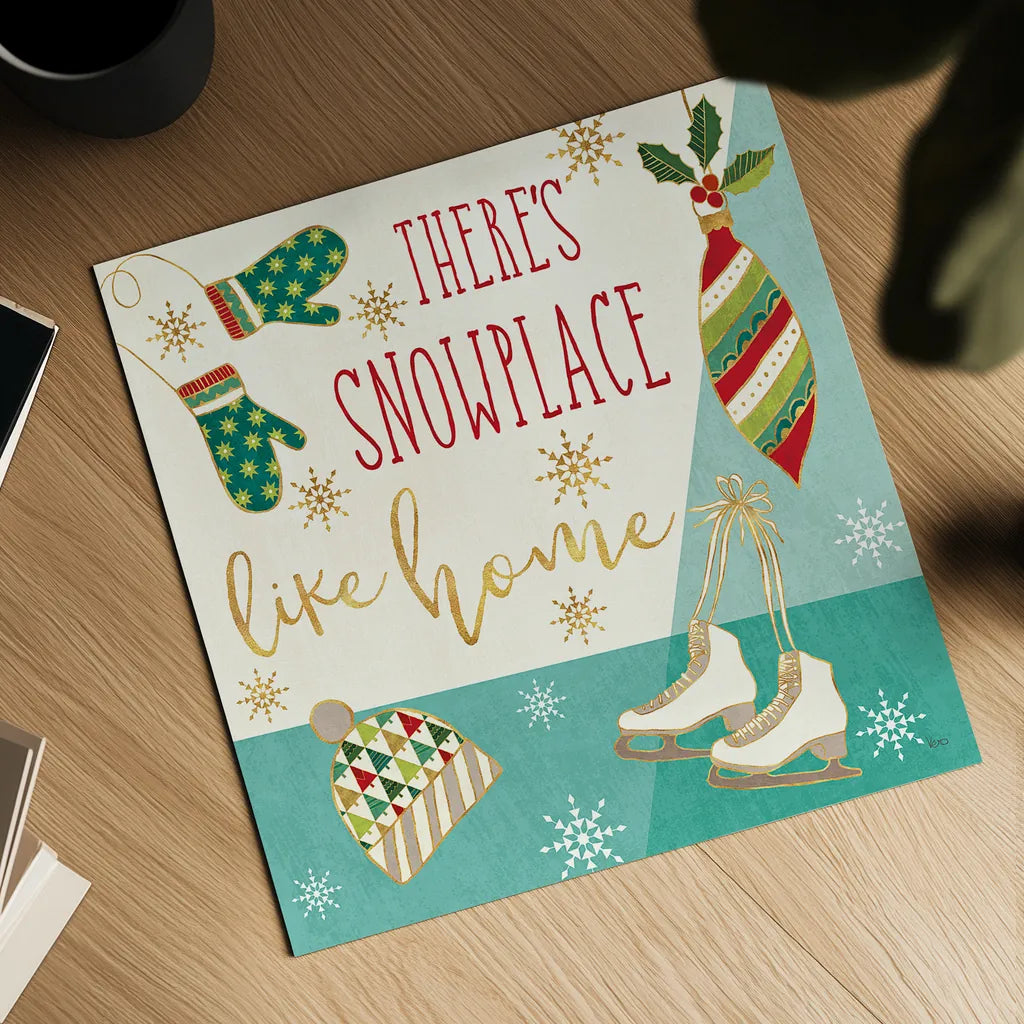 Winter Wishes II by Veronique Charron. Shown as a detailed flat fine art print, highlighting archival giclee quality. Available as an archival giclee rolled canvas, fine art paper, or poster print. SKU 36921a.