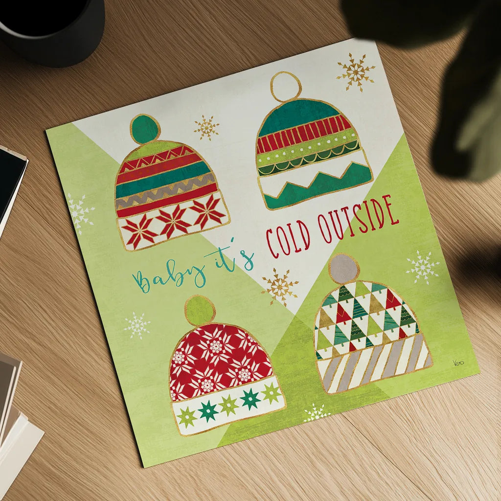 Winter Wishes III by Veronique Charron. Shown as a detailed flat fine art print, highlighting archival giclee quality. Available as an archival giclee rolled canvas, fine art paper, or poster print. SKU 36922a.