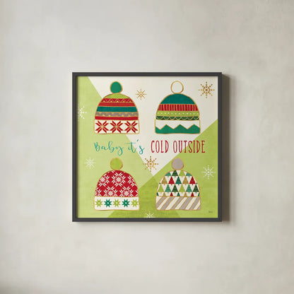 Winter Wishes III by Veronique Charron. Shown in a sleek black glass frame for a contemporary gallery look. Available as an archival giclee rolled canvas, fine art paper, or poster print. SKU 36922a.