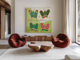 Winter Wishes IV by Veronique Charron. Shown as extra-large giant wall art in a modern living room. Available as an archival giclee rolled canvas, fine art paper, or poster print. SKU 36923a.