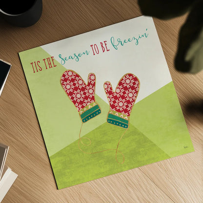 Winter Wishes IX by Veronique Charron. Shown as a detailed flat fine art print, highlighting archival giclee quality. Available as an archival giclee rolled canvas, fine art paper, or poster print. SKU 37360a.