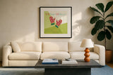 Winter Wishes IX by Veronique Charron. Displayed in a glass frame with matte in a clean modern living room. Available as an archival giclee rolled canvas, fine art paper, or poster print. SKU 37360a.
