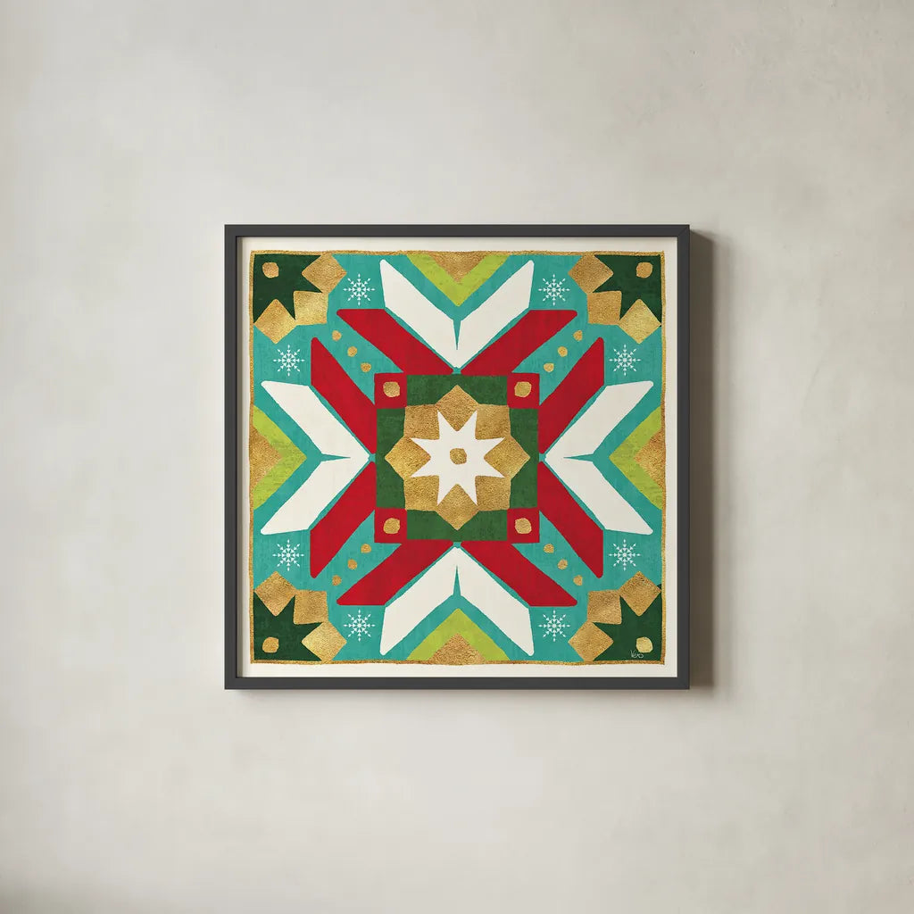 Winter Wishes VI by Veronique Charron. Shown in a sleek black glass frame for a contemporary gallery look. Available as an archival giclee rolled canvas, fine art paper, or poster print. SKU 36925a.