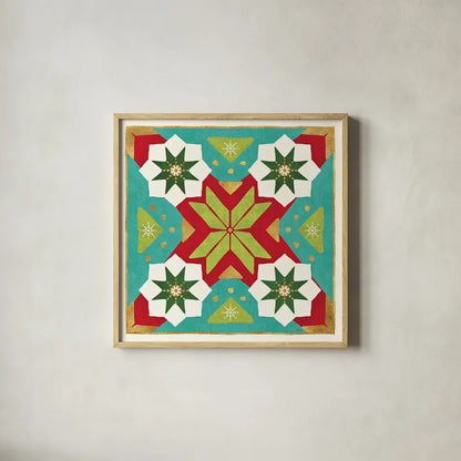 Winter Wishes VII by Veronique Charron. Shown in a natural wood glass frame for a timeless modern aesthetic. Available as an archival giclee rolled canvas, fine art paper, or poster print. SKU 36926a.