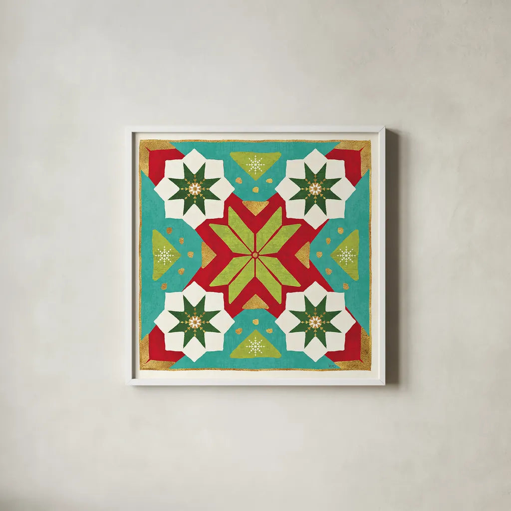 Winter Wishes VII by Veronique Charron. Shown in a crisp white glass frame for a clean and minimalist style. Available as an archival giclee rolled canvas, fine art paper, or poster print. SKU 36926a.