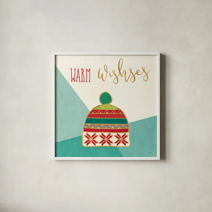 Winter Wishes VIII by Veronique Charron. Shown in a crisp white glass frame for a clean and minimalist style. Available as an archival giclee rolled canvas, fine art paper, or poster print. SKU 37359a.