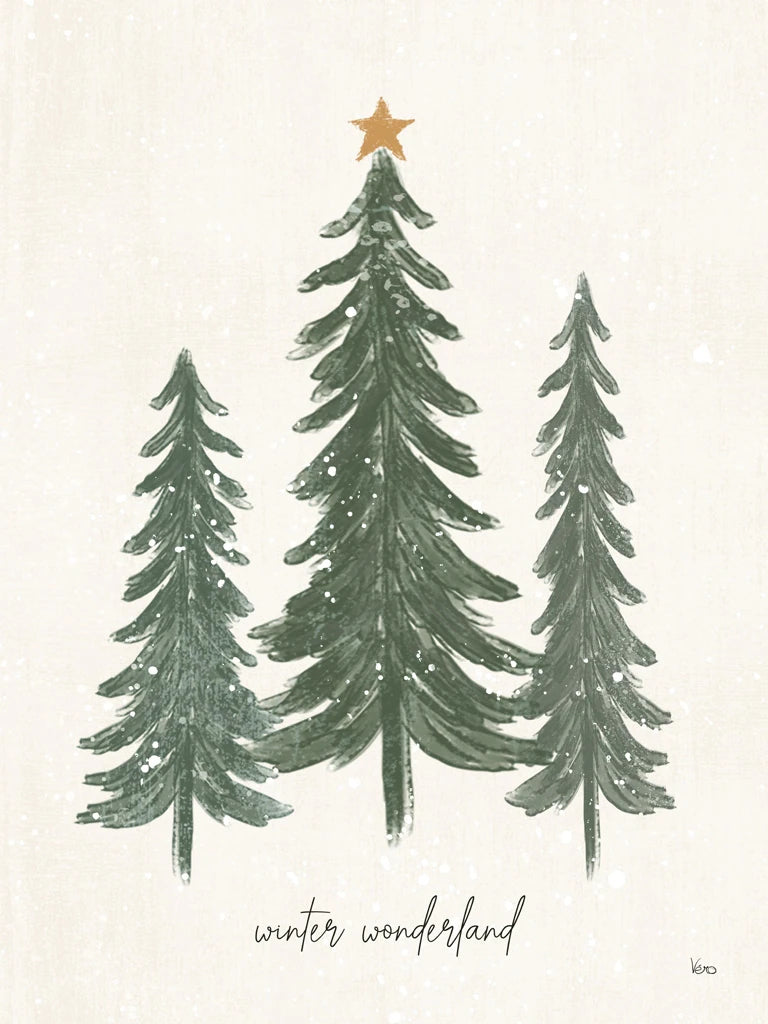 Woodland Christmas Trees by Veronique Charron