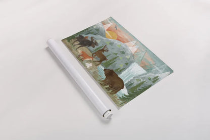 Woodland Forest I by Veronique Charron. shown as a rolled paper print. Available as archival giclee rolled canvas, fine art paper, or poster print. SKU 58758i.