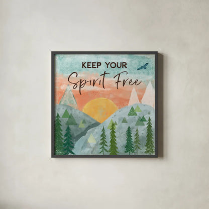 Woodland Forest VI by Veronique Charron. Shown in a sleek black glass frame for a contemporary gallery look. Available as an archival giclee rolled canvas, fine art paper, or poster print. SKU 58763a.