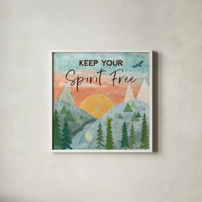 Woodland Forest VI by Veronique Charron. Shown in a crisp white glass frame for a clean and minimalist style. Available as an archival giclee rolled canvas, fine art paper, or poster print. SKU 58763a.