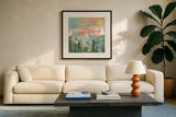 Woodland Forest VII No Words by Veronique Charron. Displayed in a glass frame with matte in a clean modern living room. Available as an archival giclee rolled canvas, fine art paper, or poster print. SKU 68755a.