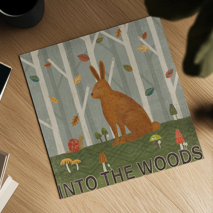 Woodland Joy III by Veronique Charron. Shown as a detailed flat fine art print, highlighting archival giclee quality. Available as an archival giclee rolled canvas, fine art paper, or poster print. SKU 76960a.